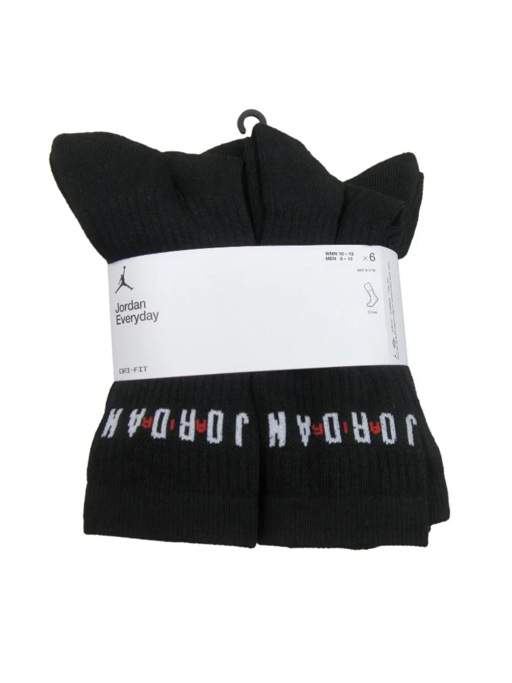 Jordan Everyday Dri-Fit Crew Socks (6 Pairs) Men's Size 8-12 NEW
